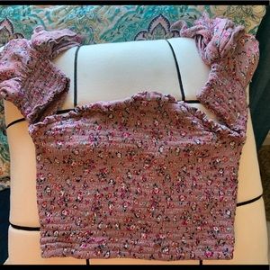 Tube top with attached sleeves